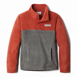 Columbia Steens Mountain™ 1/4 Snap Skinna Pull-Over Pojkar MörkGrå/Röda (DWLNJ5613)